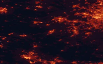 Satellite night-light map of the 50 km around Basingstoke, with Reading, Southampton and Slough marked