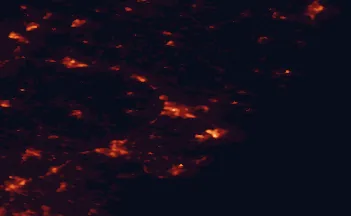 Satellite night-light map of the 50 km around Ipswich, with Colchester, Chelmsford and Clacton-on-Sea marked