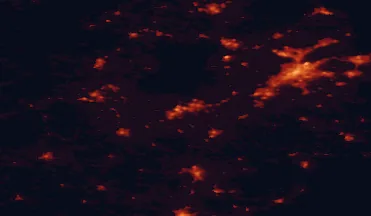 Satellite night-light map of the 50 km around Craigavon, with Belfast, Lisburn and Portadown marked