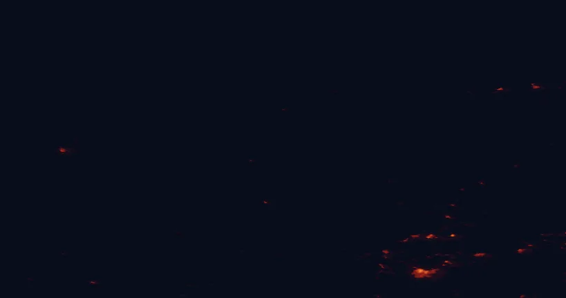 Satellite night-light map of the 100 km around Assynt, with Inverness, Nairn and Forres marked