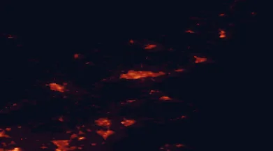 Satellite night-light map of the 50 km around Dundee, with Perth, Kirkcaldy and Glenrothes marked