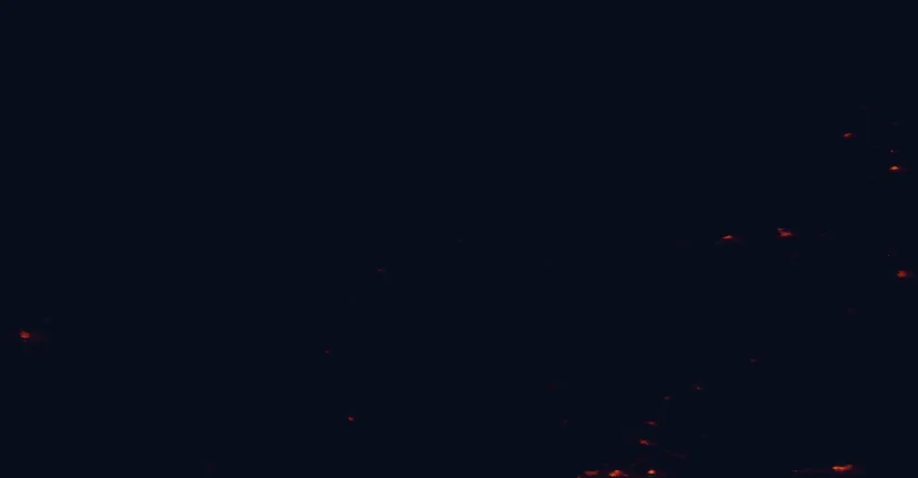 Satellite night-light map around Durness