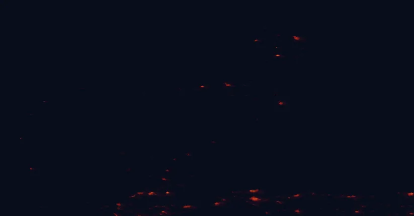 Satellite night-light map of the 100 km around the Flow Country, with Elgin, Forres and Nairn marked
