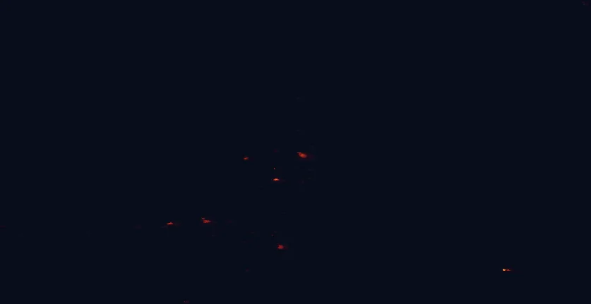 Satellite night-light map around Orkney