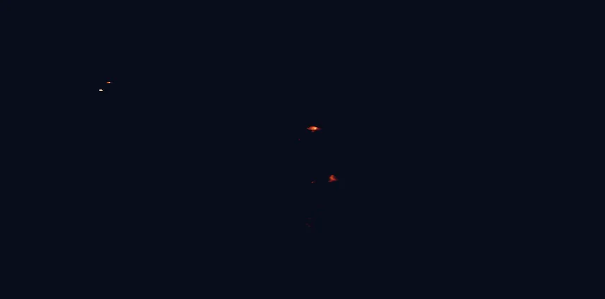 Satellite night-light map around Shetland
