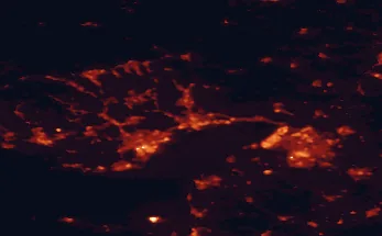 Satellite night-light map of the 50 km around Newport, with Cardiff, Bristol and Cwmbran marked