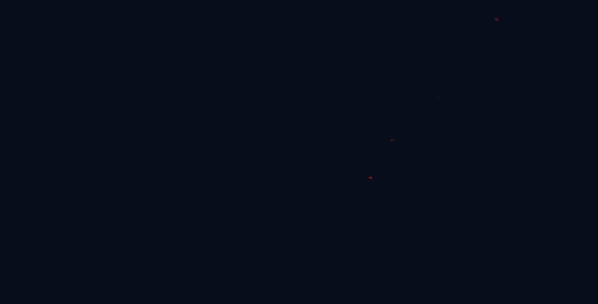 Satellite night-light map around Alaska Chilkat Bald Eagle Preserve