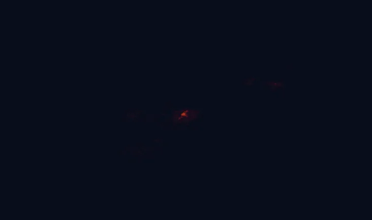 Satellite night-light map around Aleutian Islands World War II National Monument