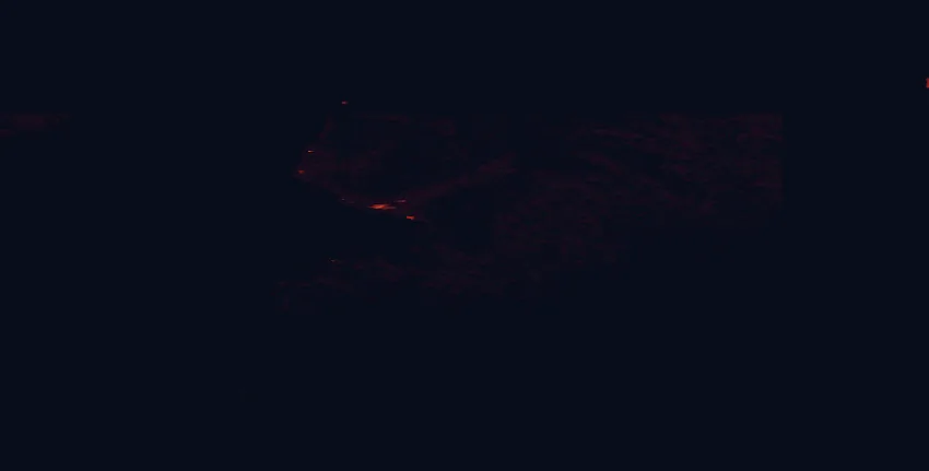 Satellite night-light map around Kachemak Bay State Park