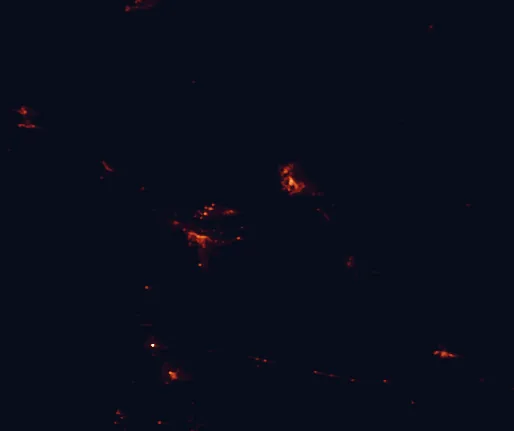 Satellite night-light map around Gila Box Riparian National Conservation Area