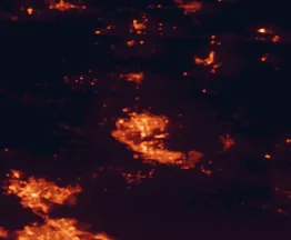 Satellite night-light map of the 50 km around Lancaster, with Palmdale, Santa Clarita and Valencia marked