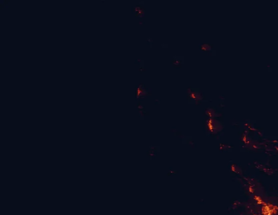 Satellite night-light map of the 100 km around Mendocino Headlands State Park, with Ukiah, Windsor and Healdsburg marked