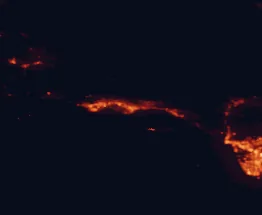 Satellite night-light map of the 50 km around Santa Barbara, with Ventura, Goleta and Isla Vista marked