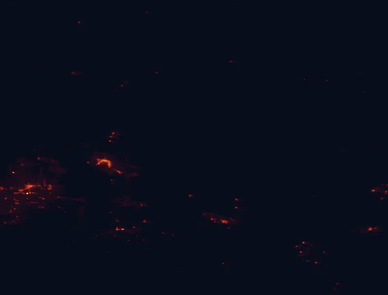 Satellite night-light map around Dinosaur National Monument