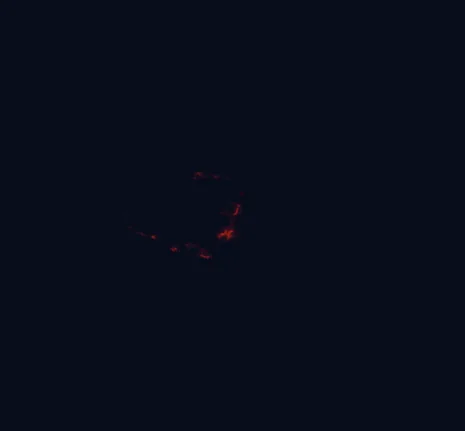 Satellite night-light map around Wailua River State Park