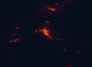 Satellite night-light map of the 50 km around Pocatello, with Chubbuck, Blackfoot and Fort Hall marked