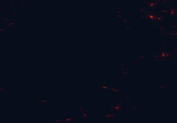 Satellite night-light map around Baxter State Park
