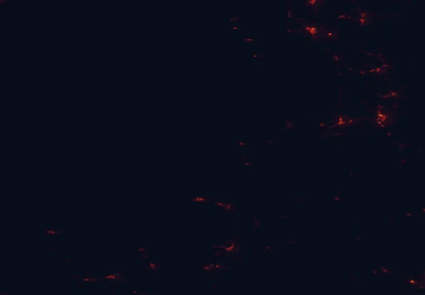 Satellite night-light map of the 100 km around Katahdin Woods and Waters National Monument, with Presque Isle and Carleton North marked