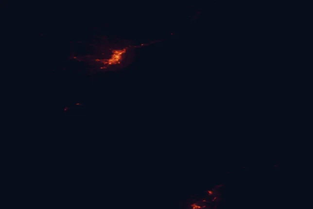 Satellite night-light map around Isle Royale National Park