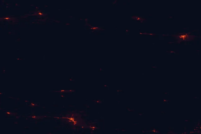 Satellite night-light map around Big Bog State Recreation Area