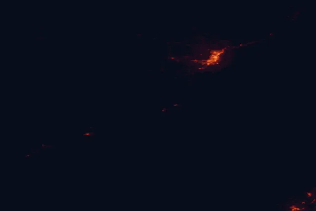 Satellite night-light map around Grand Portage National Monument