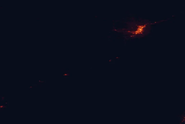 Satellite night-light map around Grand Portage State Forest
