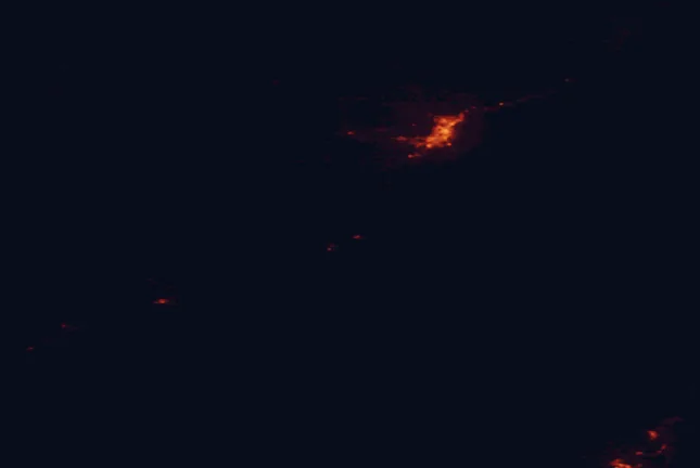 Satellite night-light map around Grand Portage State Park