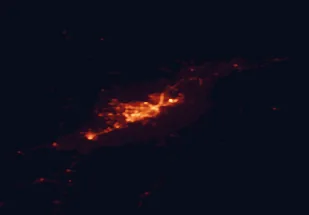 Satellite night-light map of the 50 km around Billings, with Lockwood and Laurel marked