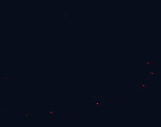 Satellite night-light map around Basin and Range National Monument