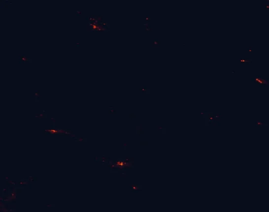 Satellite night-light map around Inyo National Forest