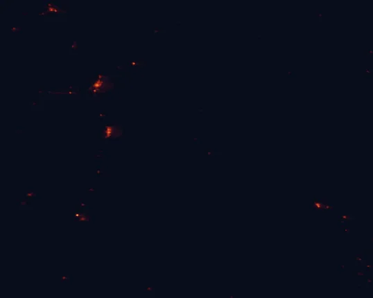 Satellite night-light map around Capulin Volcano National Monument