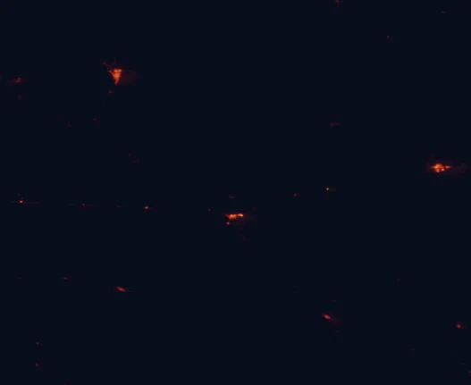 Satellite night-light map around Santa Rosa Lake State Park