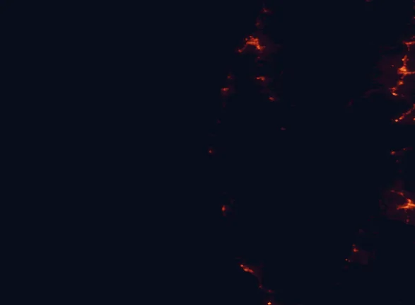 Satellite night-light map of the 100 km around Port Orford Heads State Park, with Coos Bay and North Bend marked