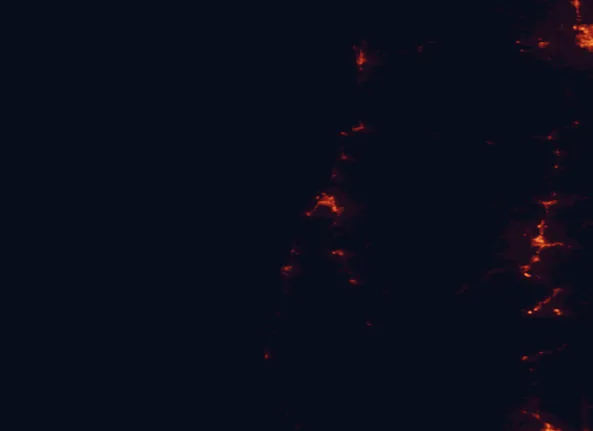 Satellite night-light map of the 100 km around Sunset Bay State Park, with Coos Bay, North Bend and Roseburg marked