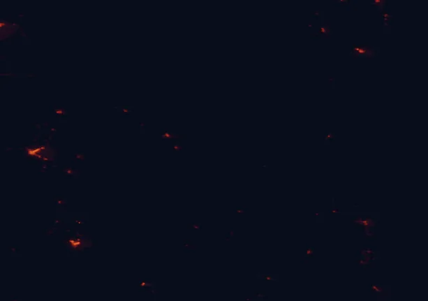 Satellite night-light map of the 100 km around Wallowa-Whitman National Forest, with La Grande and Baker City marked