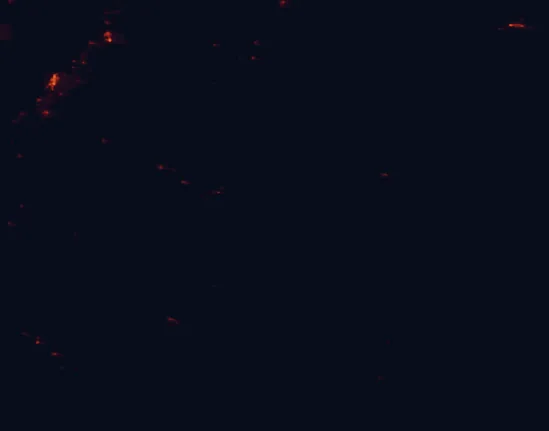 Satellite night-light map around Capitol Reef National Park