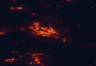 Satellite night-light map of the 50 km around Kennewick, with Pasco, Richland and West Richland marked