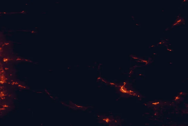 Satellite night-light map of the 100 km around Lake Wenatchee State Park, with Wenatchee, East Wenatchee and Ellensburg marked
