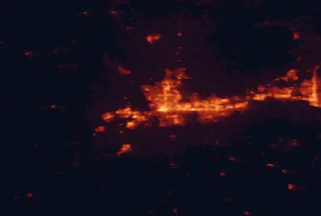 Satellite night-light map of the 50 km around Spokane, with Spokane Valley, Post Falls and Fairwood marked