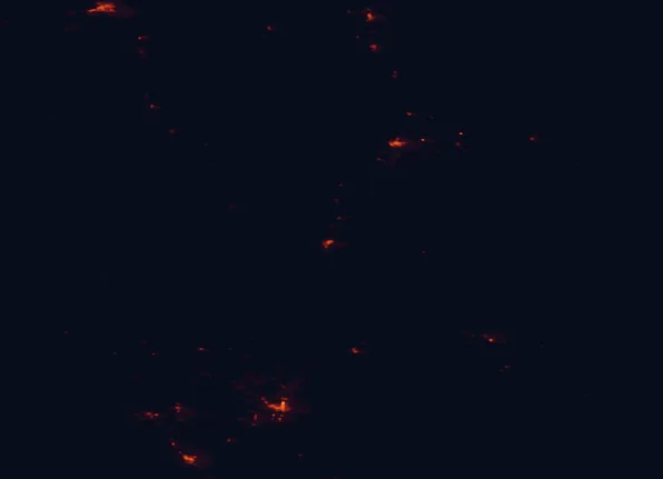 Satellite night-light map around Hot Springs State Park