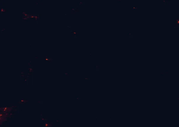 Satellite night-light map around Yellowstone National Park